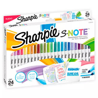 Resaltador Sharpie Snote paquete con 24