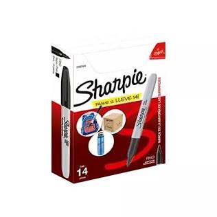Marcador Permanente Sharpie Fino Negro Paquete 12+2