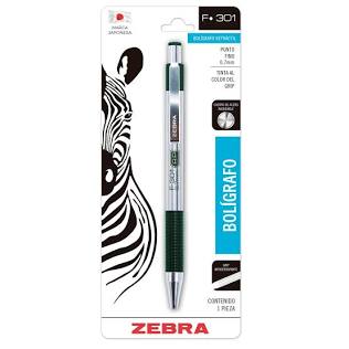 LM-Bolígrafo ZEBRA F-301 punto fino 0.7