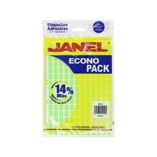 Etiqueta JANEL econopack no.1 verde