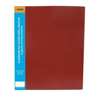 Carpeta tipo palanca, MAE carta rojo.