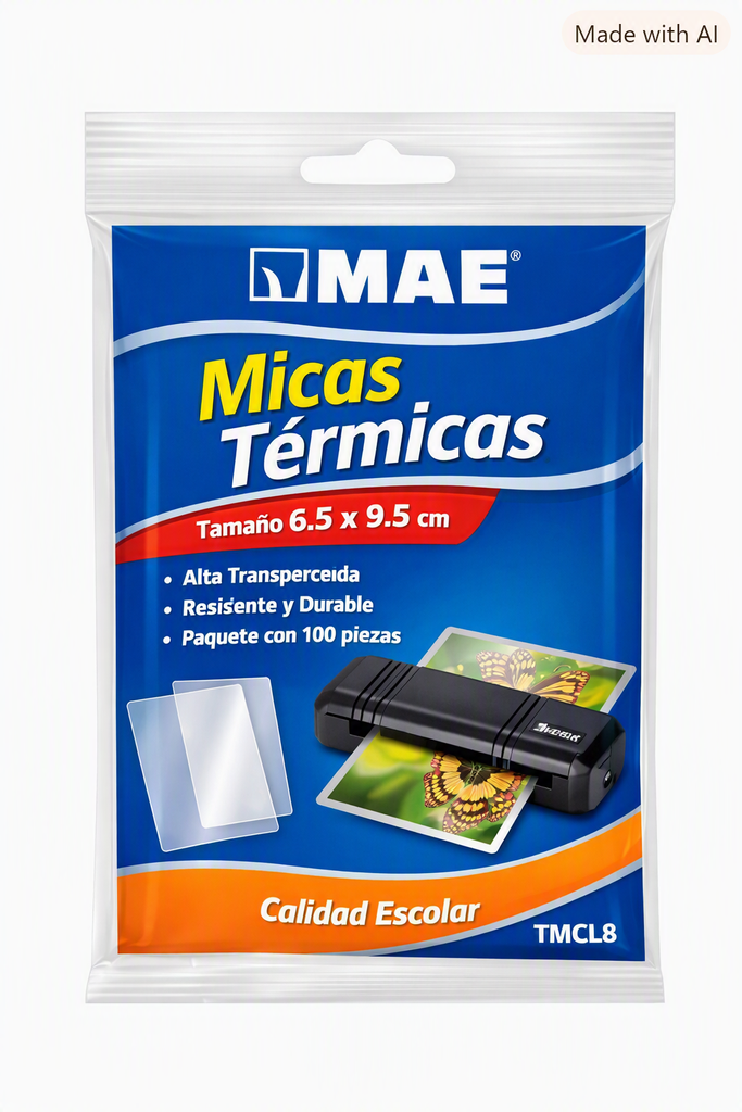 Mica Térmica marca MAE tamaño 6.5 x 9.5