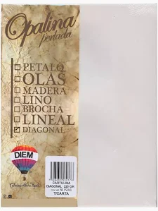 Cartulina Carta Opalina Perlada 220GRS C/50 Diagonal