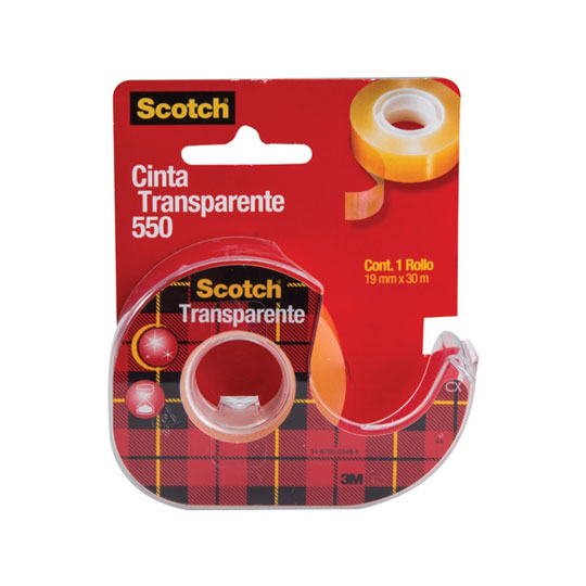 cinta 550 transparente Scotch 3M 19x30 1 pieza con despachador
