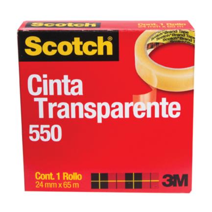 Cinta Adhesiva 3M 550 24Mmx65M Transparente