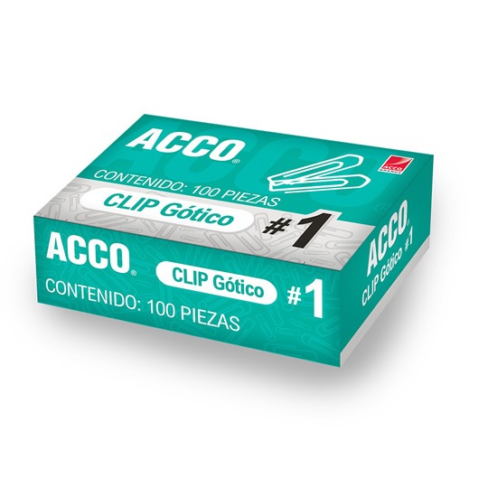 Clip gótico no. 1 ACCO capacidad hasta 25 hojas