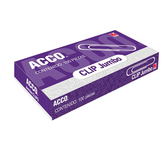 Clip Acco Jumbo Inoxidable 100Clips