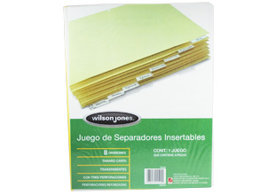 SEPARADOR ACCO IE-80 WILSON JONES 6128 CARTA 8 DIVISIONES