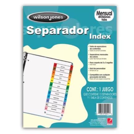 Separador ACCO 449 multidex mensual