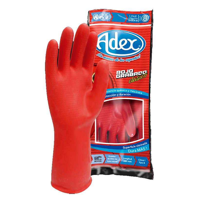 Guantes ADEX No. 8# Rojo [7501088710803]