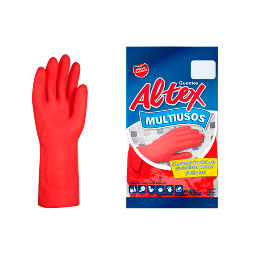 Guantes Altex Multiusos Látex Rojo Talla 8#[7503006233043]