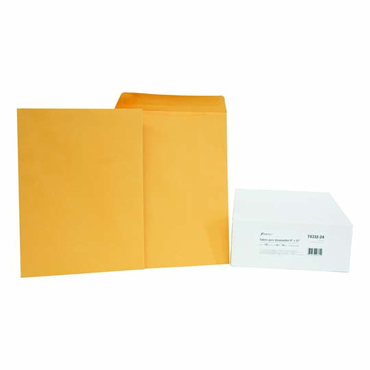 Sobre kraft engomado Ampad carta caja con 100 pzas