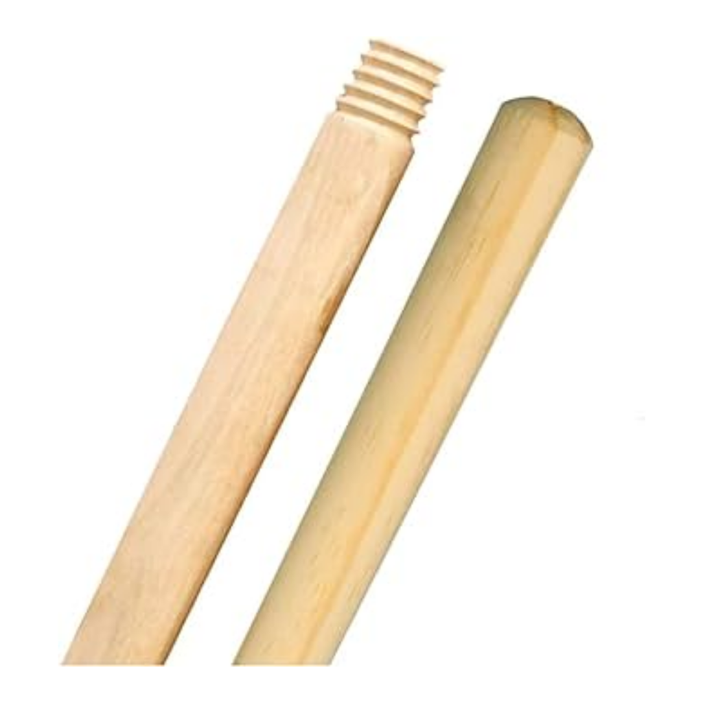 Mango Bastón De Madera 1.2m Con Rosca Para Escobas 1 Pieza