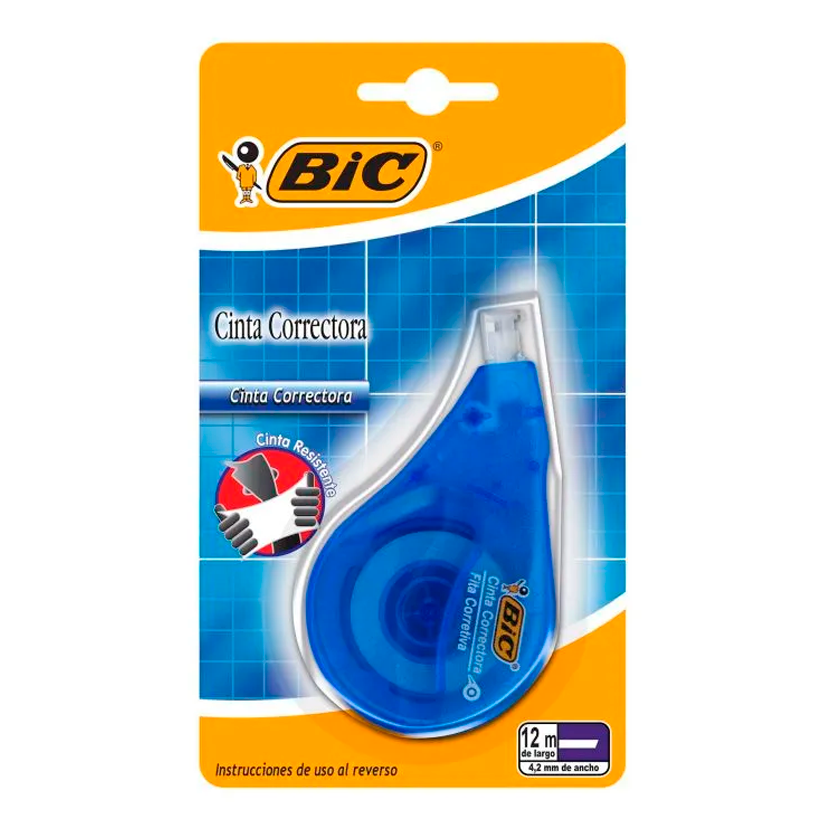 Corrector En Cinta Bic 12m Cuerpo Azul [070330505445]