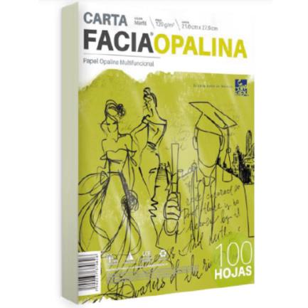 PAPEL FACIA OPALINA CARTA MARFIL C/100 120GR