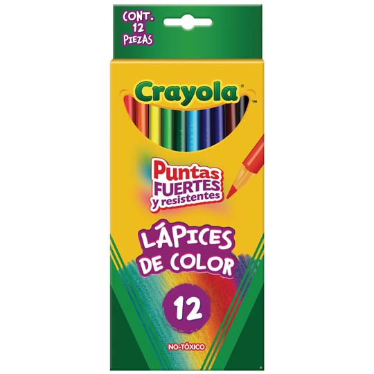Lápices de colores Crayola con sacapuntas 12 piezas