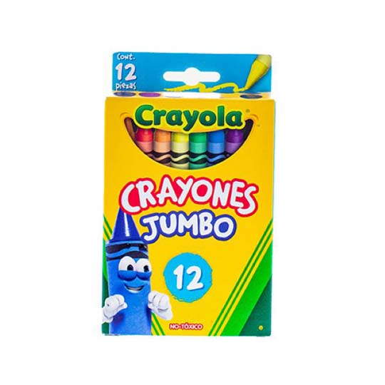 Crayones Crayola Jumbo 10.16 x 1.12 cm 12 piezas
