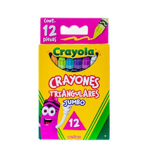 Crayones Crayola triangulares 12 piezas.