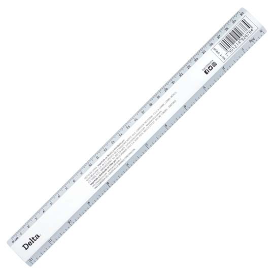 Regla metálica delta 30 cm Barrilito de aluminio
