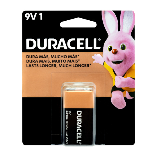 Pila alcalina Duracell 9v blíster de 1 pza