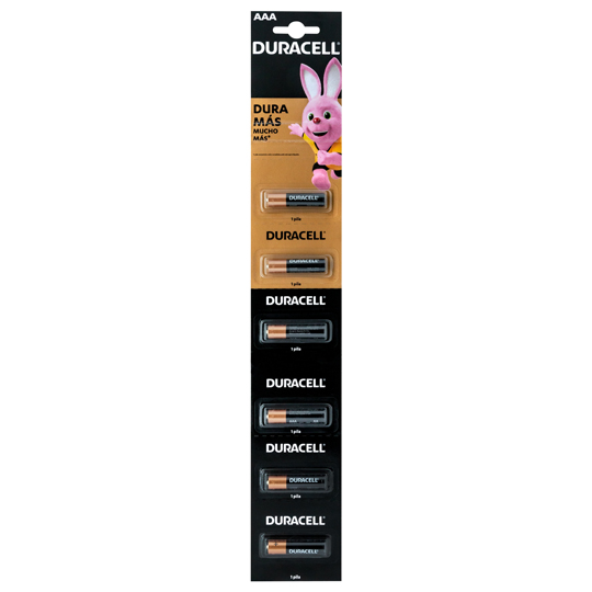 Pila alcalina Duracell AAA blíster con 6pzas