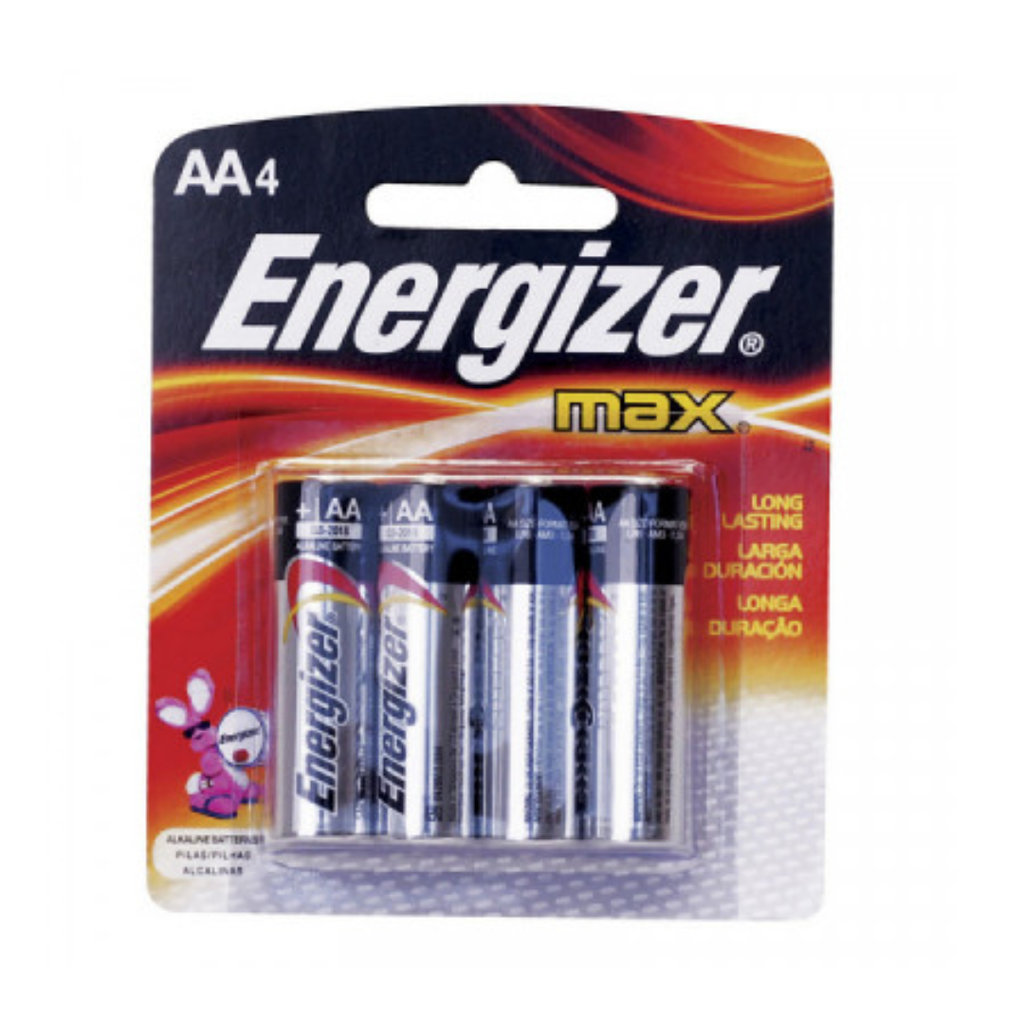 Pila Alcalina Energizer AA Blíster Con 4 pzs [ENE-PIL-E91BP4]
