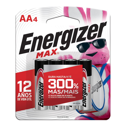 Pila alcalina Energizer AA blíster con 4pzas