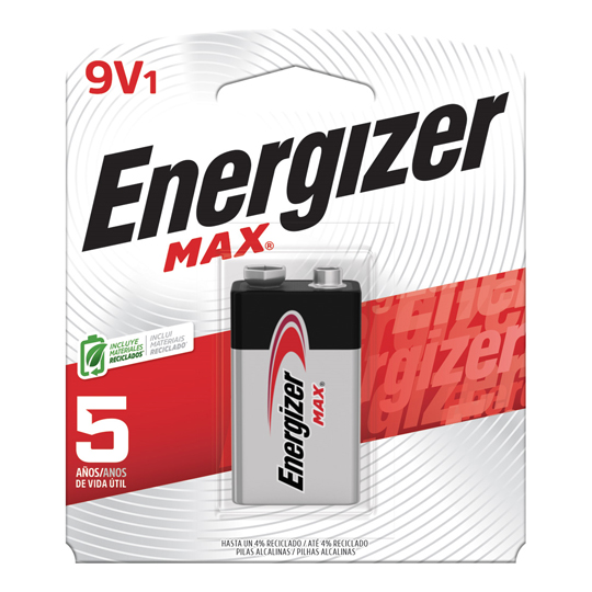 Pila alcalina Energizer 9v blíster de 1 pza