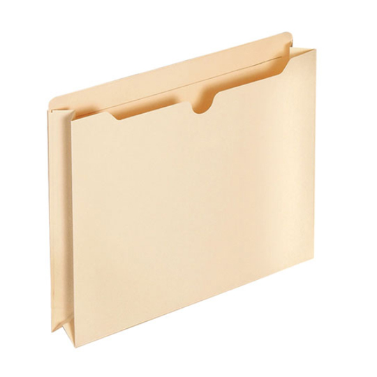 Folder manila tipo bolsa Globe-Weis carta color crema caja con 10 pzas