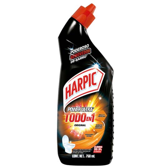 HARPIC POWER ULTRA TODO EN 1 LIMPIADOR Y DESINFECTANTE REMOVEDOR DE SARRO 750 ML