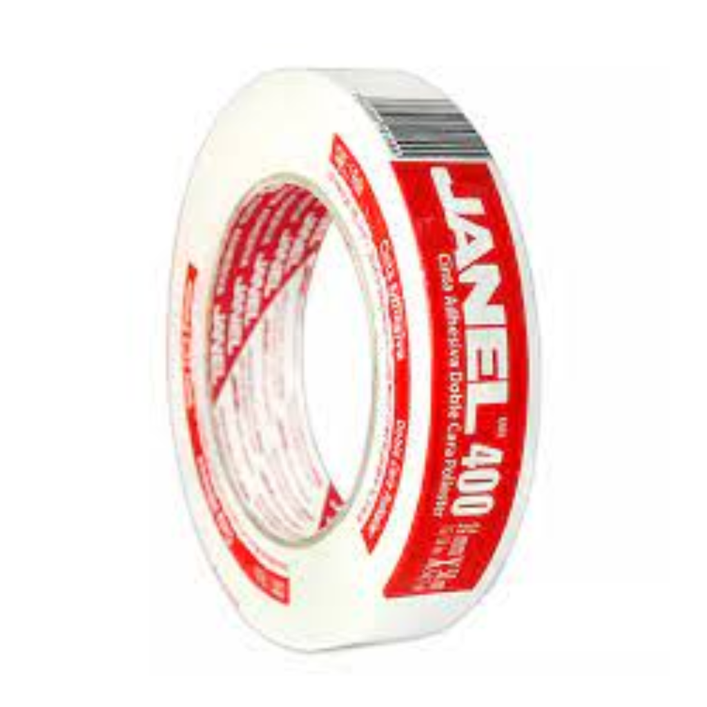 Janel Mod.400 Cinta Doble Capa 24mm x 50m Blanco 1 Pza [JAN-ADS-40024X5]
