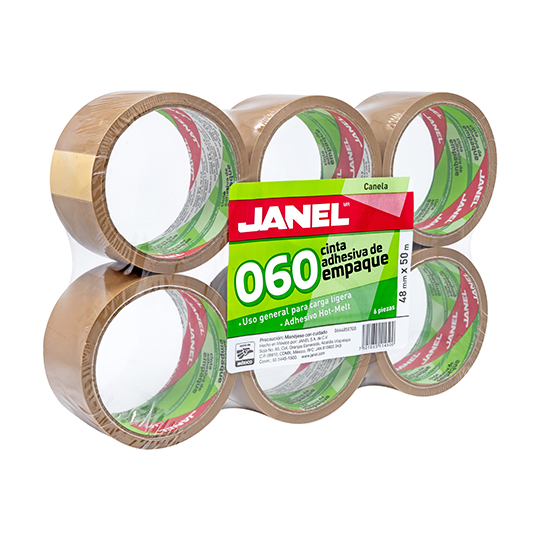 Cinta empaque línea 060 canela JANEL 48x50 con 6 piezas