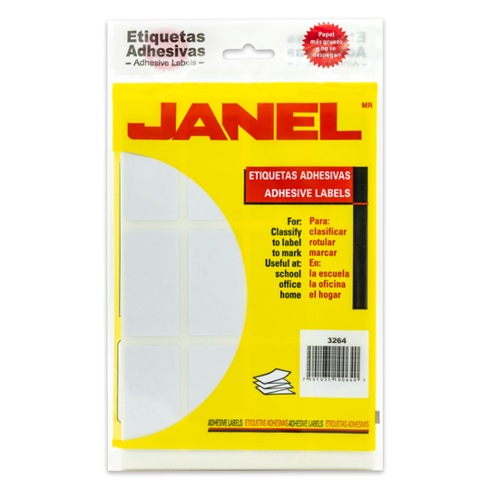Etiqueta blanca JANEL clasica no. 24 con240 etiquetas de 32x64mm