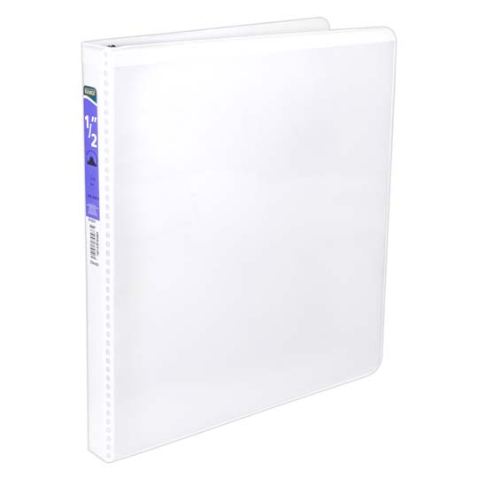 Carpeta panorámica con cristal Kinera carta herraje 1/2 pulgada "O" color blanco