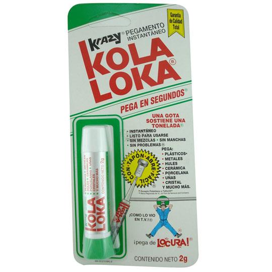 Pegamento instantáneo KOLA LOKA precisión 2 gramos de cianoacrilato.
