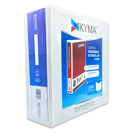 Carpeta Kyma Panoramica de Vinil 3 Pulgadas Arrillo en o Blanca 1 Pieza