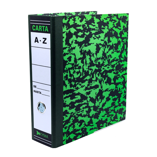 Registrador Verde Jaspeado KYMA Tamaño Carta