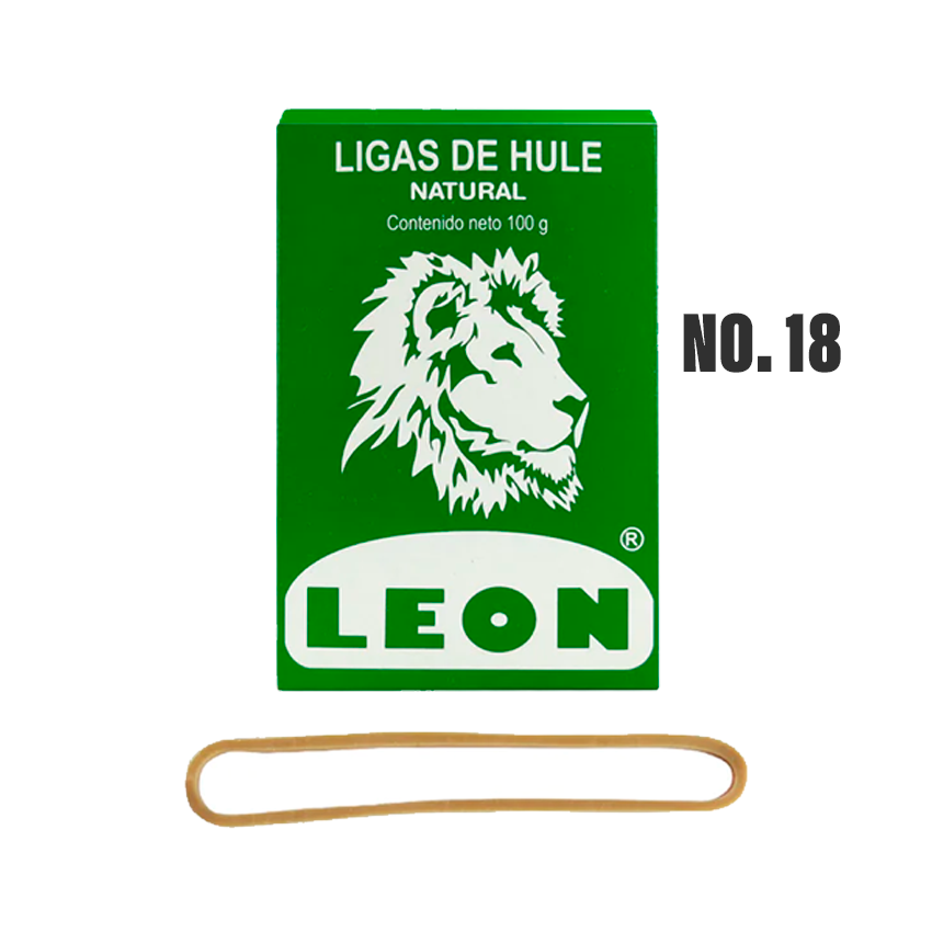 Liga De Hule León #18 Caja De 100Grs. viejo