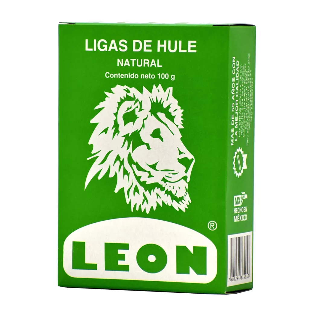 LIGA DE HULE NATURAL NO. 33 CAJA DE 100GRS ATADO DE 5 PZAS.