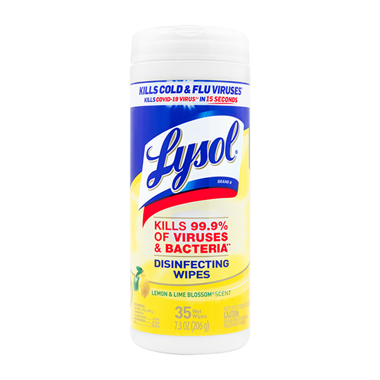 Toallas Lysol desinfectantes citricos
