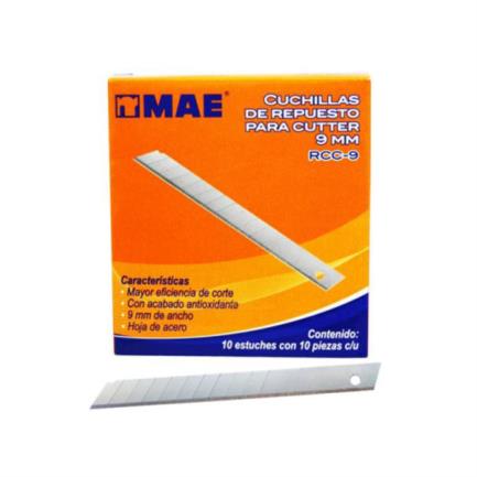 Cuchillas Repuesto Mae RCC-9 Cutter 9mm C/10 