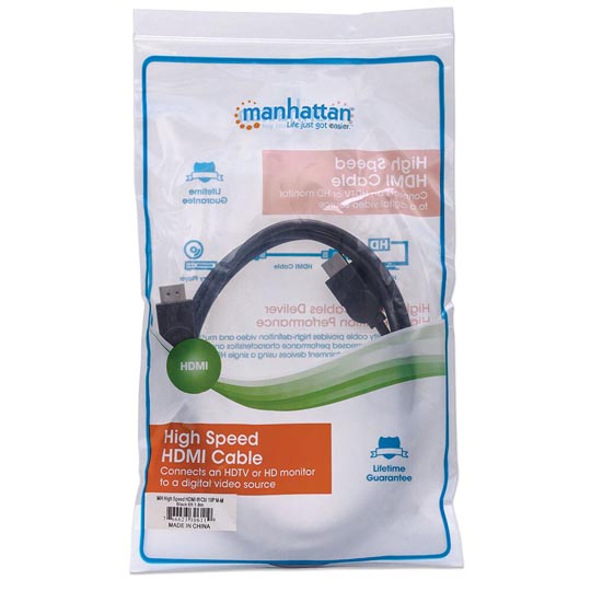 Cable Manhattan HDMI v1.3 m-m 1.8m bolsa
