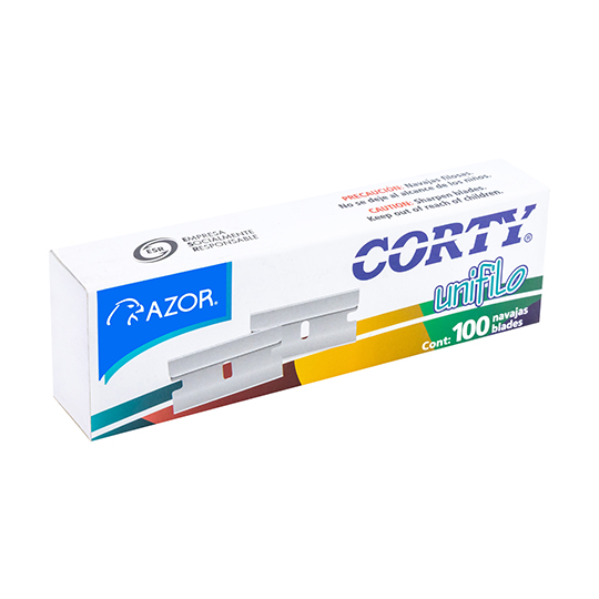 Navaja unifilo Corty 3110 caja con 100 navajas