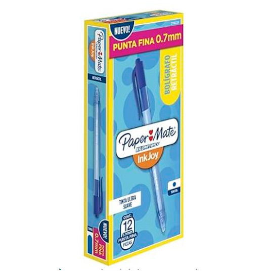 Boligrafo kilometrico RT 100 azul punto fino caja 12