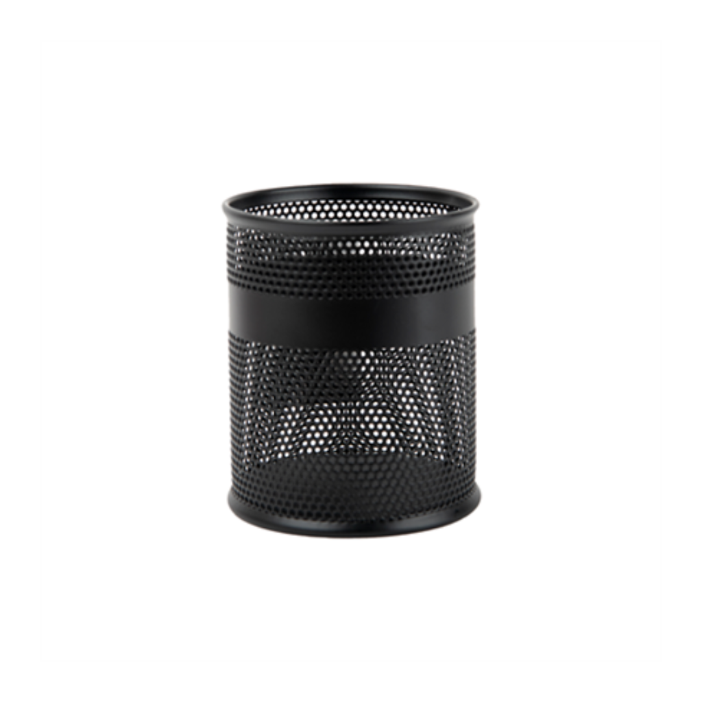 Porta lápices Nextep Tamaño Mediano 8.5×10cm Malla Metálica Negro [NE‑158]