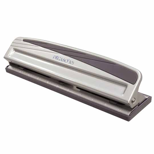 Perforadora metálica Pegaso 303 de 3 orificios perfora hasta 10 hojas