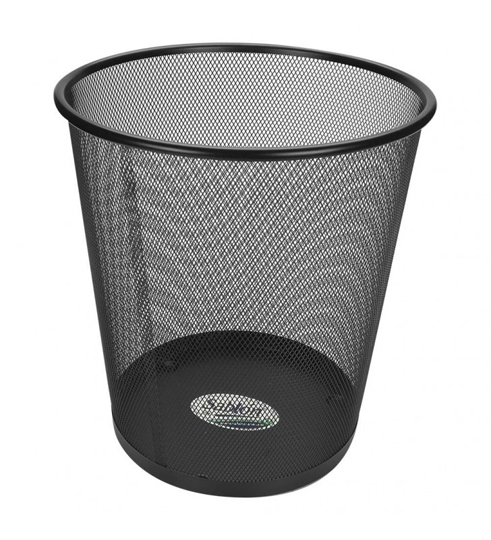 Cesto de Malla Redondo Metalico Sablon Color Negro