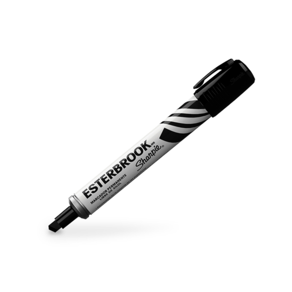Sharpie Esterbrook Negro Marcador Permanente Punta Cincel (1 PIEZA UNICA)