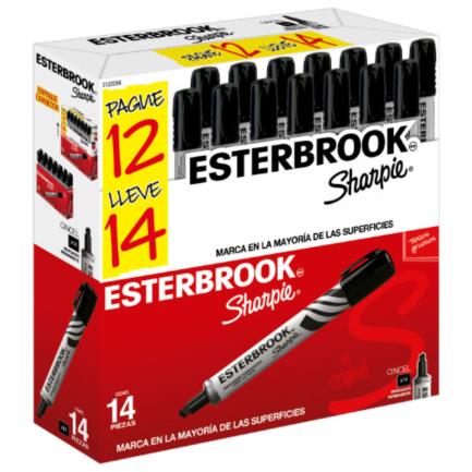 Marcador Esterbrook 12 Color Negro