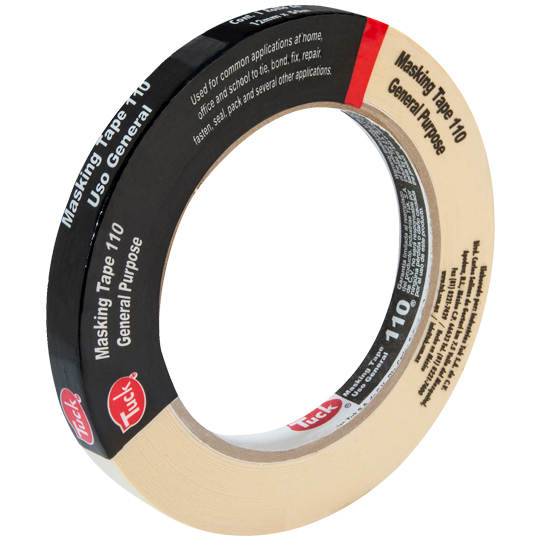 másking tape tipo 110 TUK 12mm x 50m , color crema, 1 pza